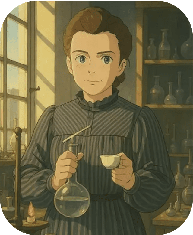 Woman in lab with beaker